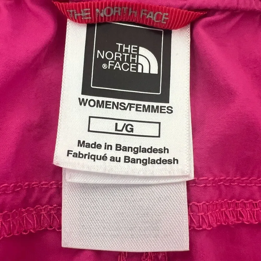 The North Face Women's Nylon Shorts Pink Outdoor Hiking Activewear Size L